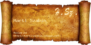 Hartl Szabin névjegykártya